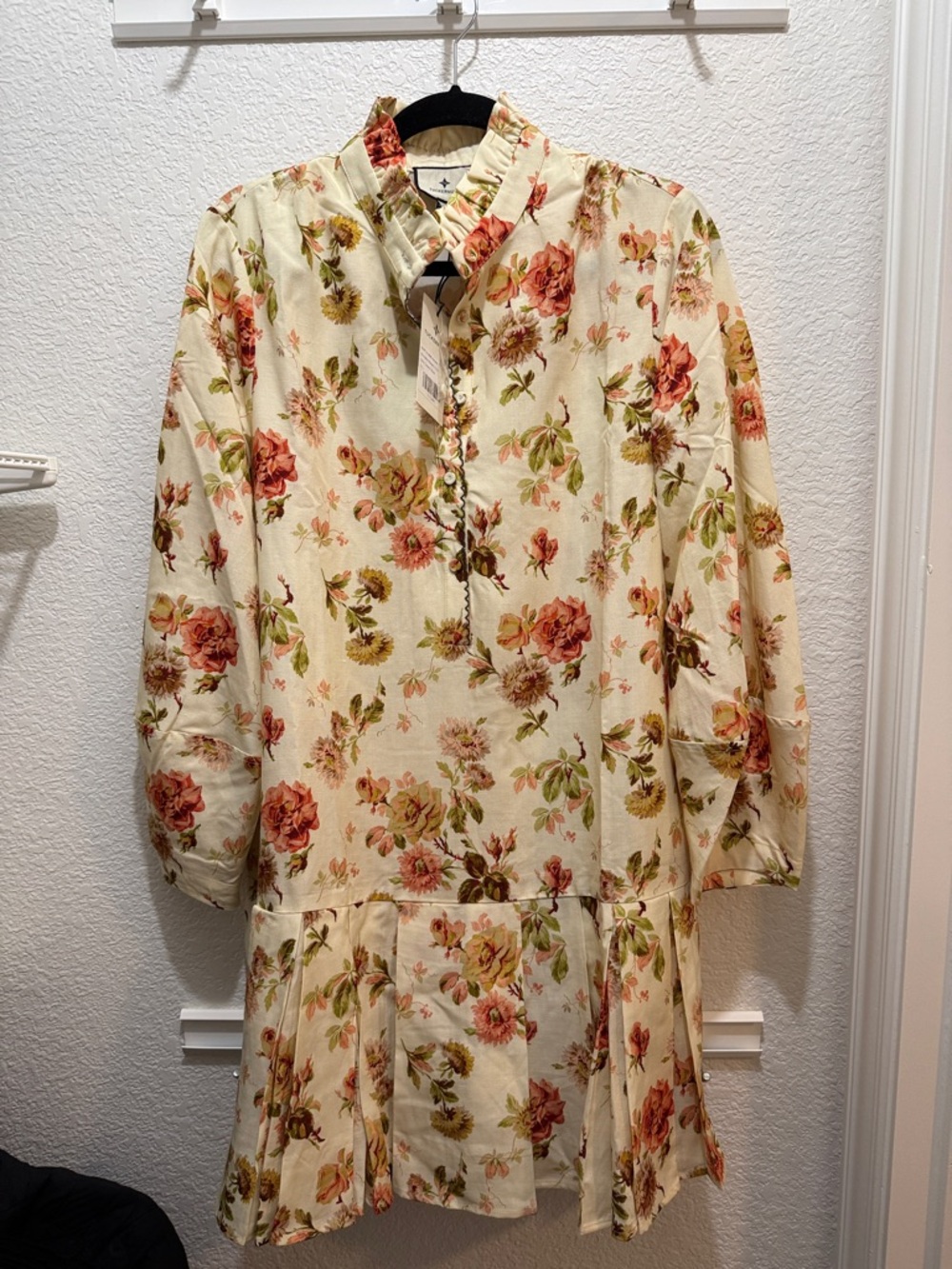 Tuckernuck Cream Floral Long Sleeve Dress